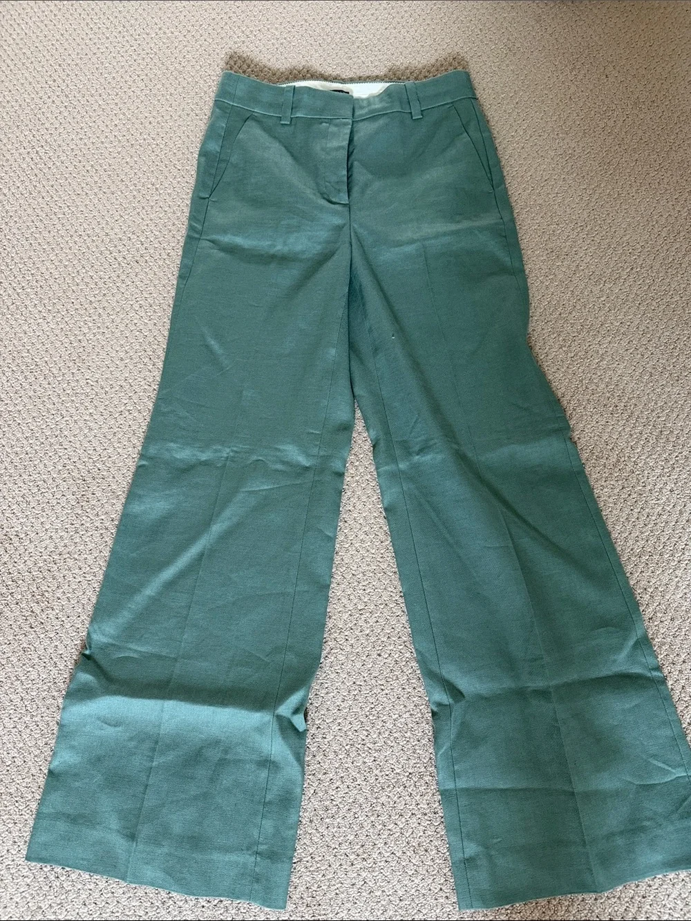 J. Crew Forest Green Wide-Leg Pants